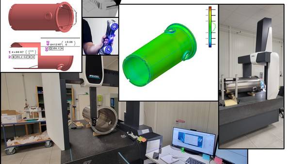 contrôle de pièce de grande dimension avec tolérances serrées